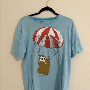 Threadless Sky Blue Sloth Tee